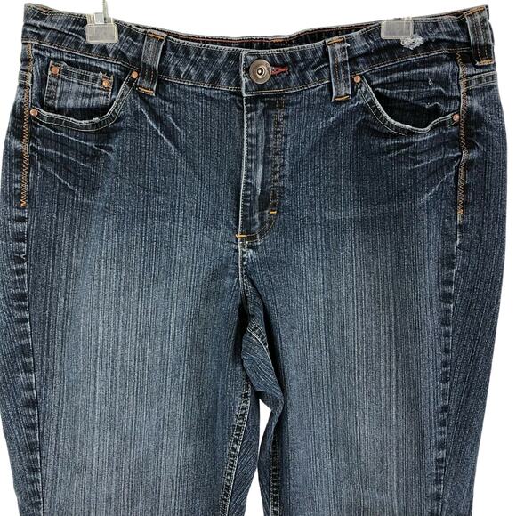 Riders Copper Stretch Jeans Straight Leg Distressed Women's Size 15 16 - Picture 5 of 8